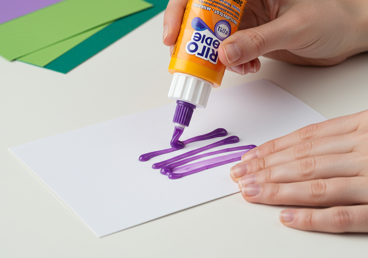 fold scrapbook paper in half and glue together