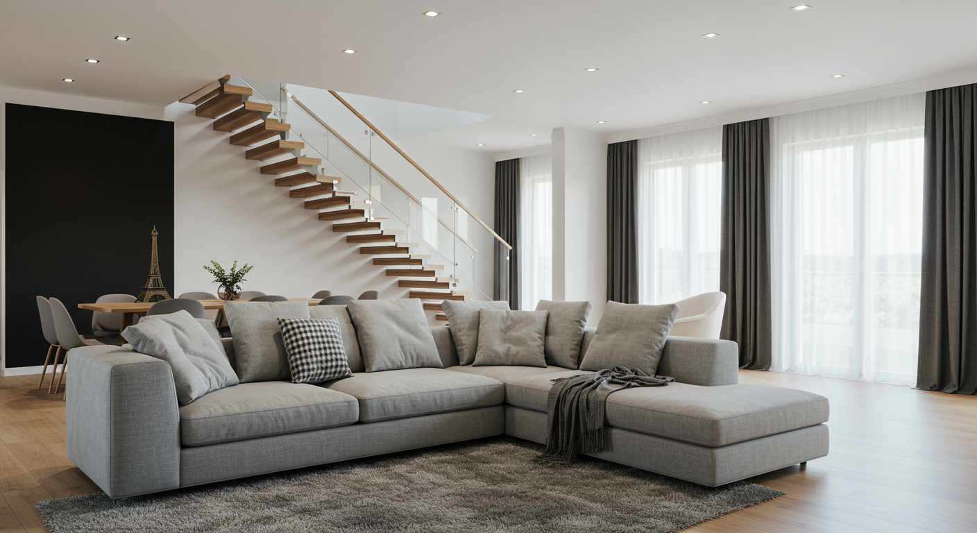 Home staging with natural light