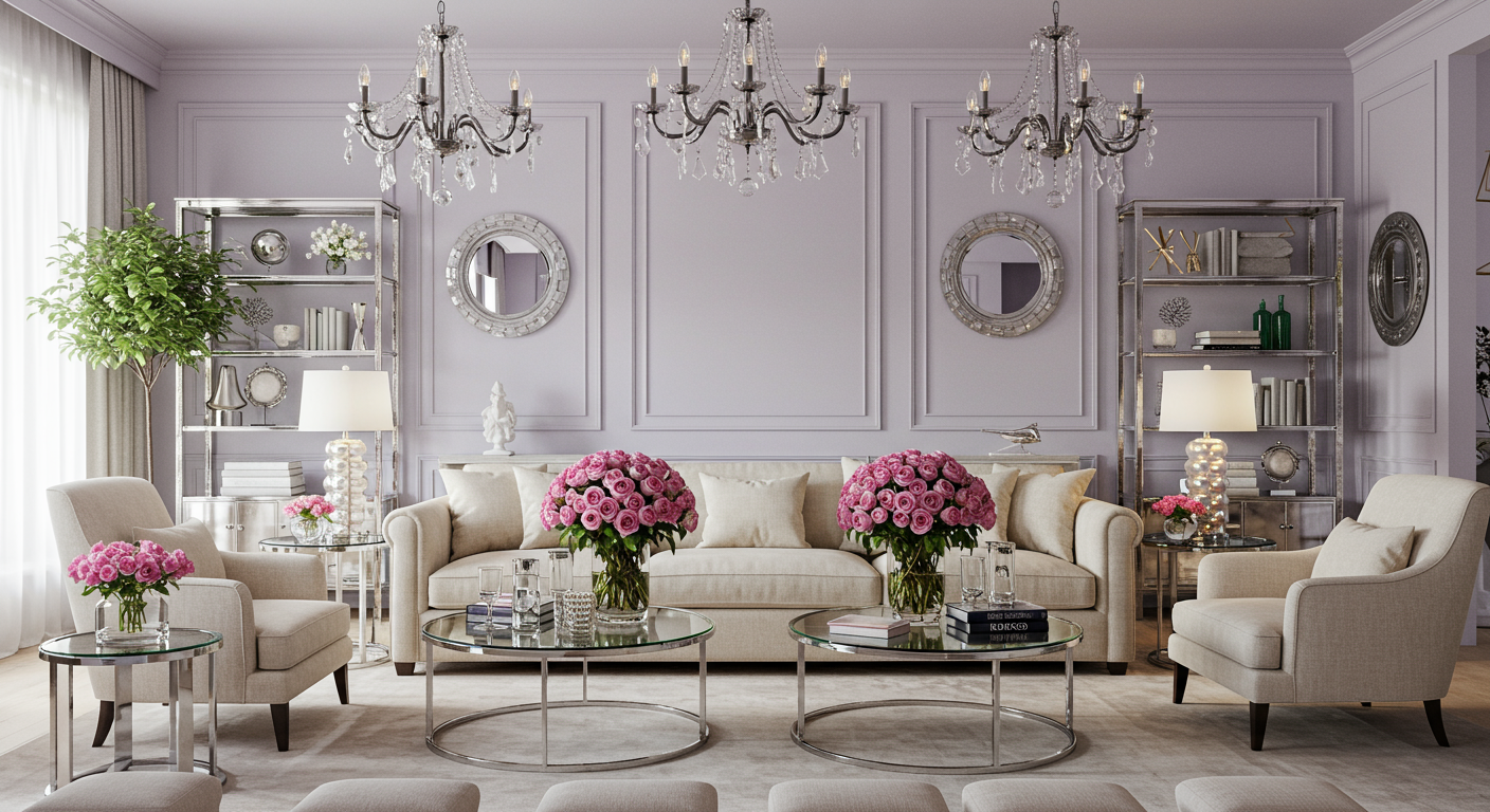 Periwinkle and lavender