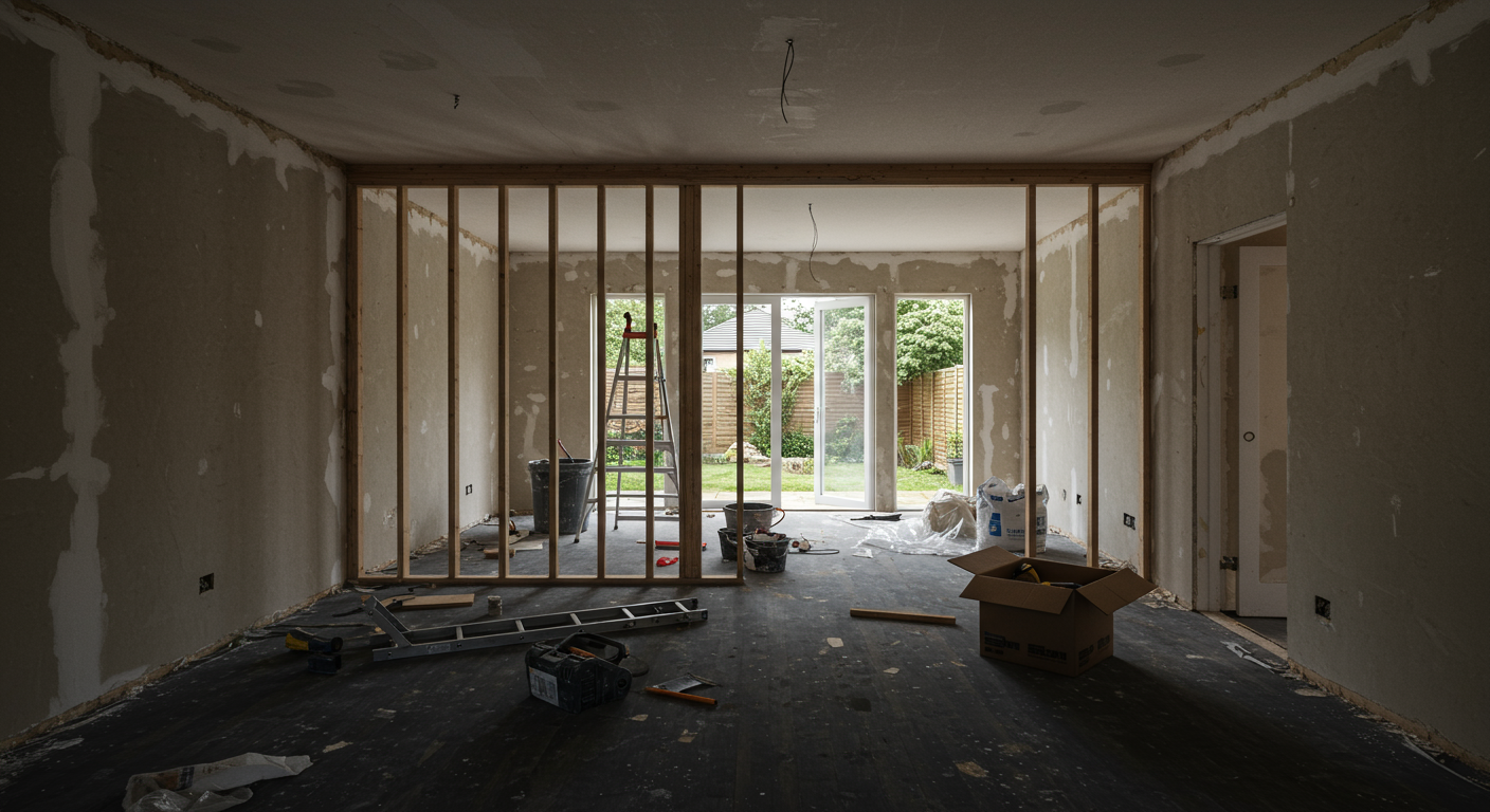 English home undergoing renovation