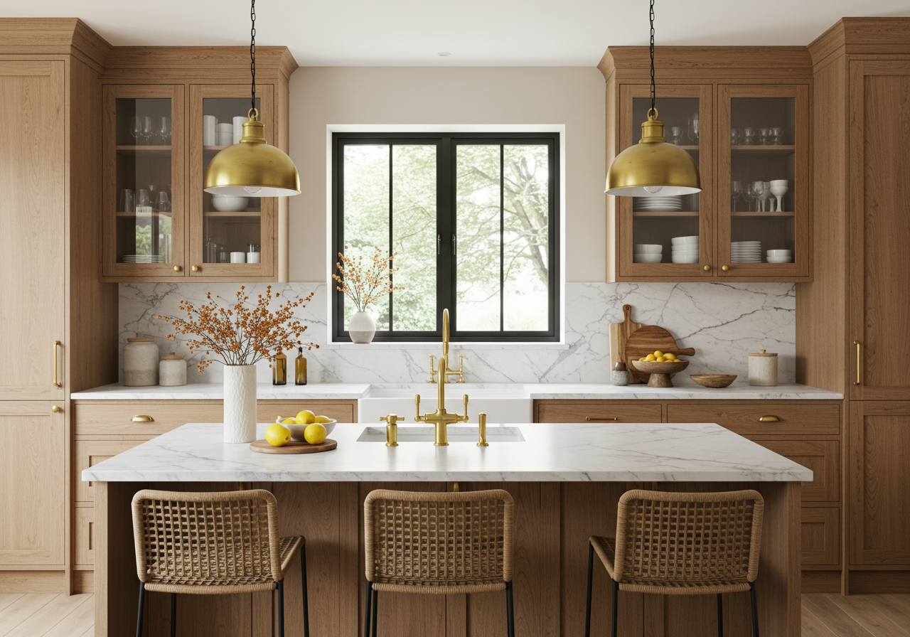 oak kitchen cabinets