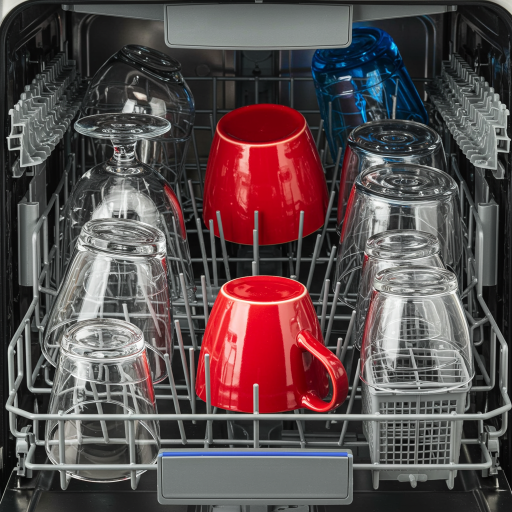 Brand new dishwasher in a home kitchen