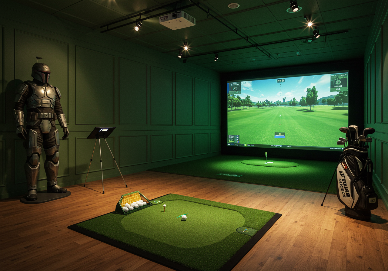 Full Swing golf simulator at 9200 Bentley Park Circle