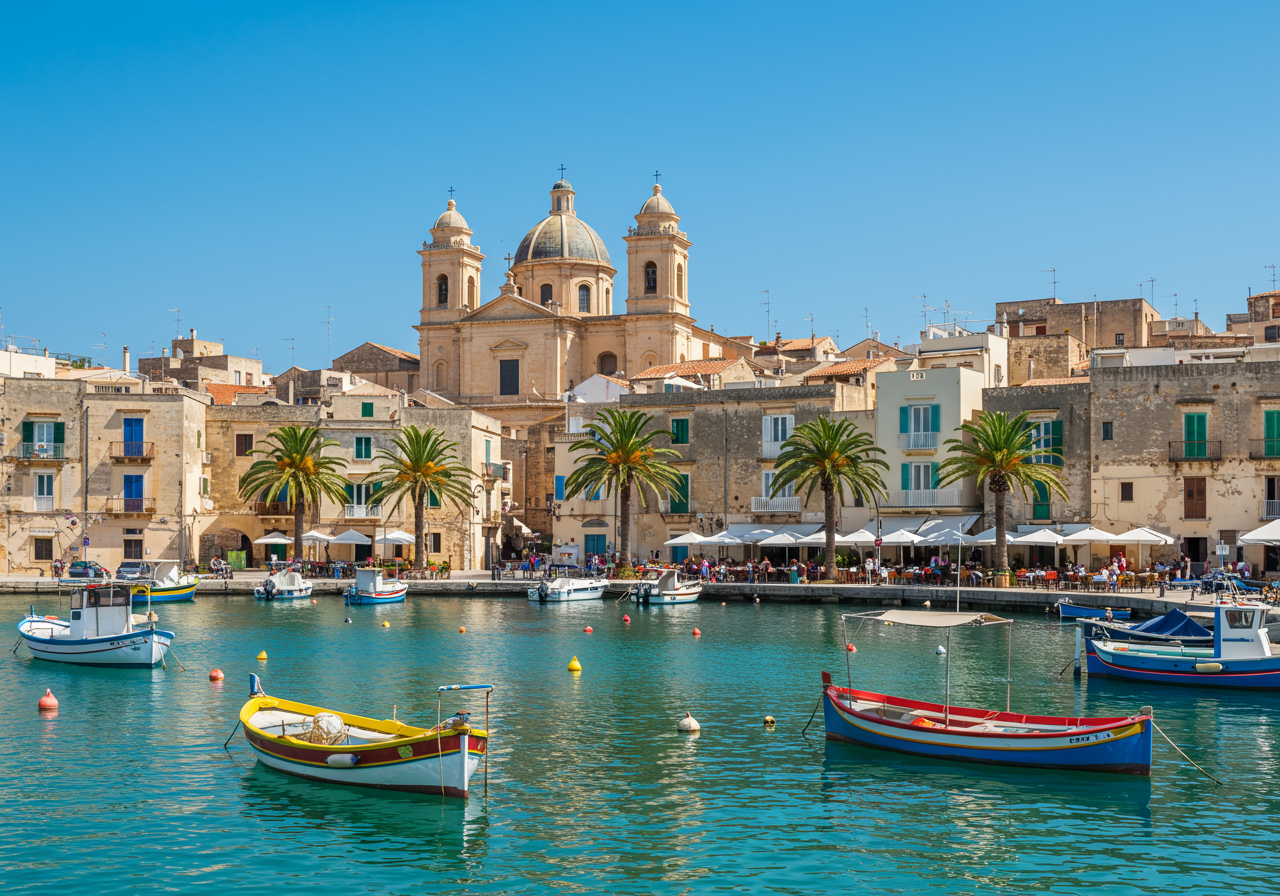 Colorful boaats in Malta