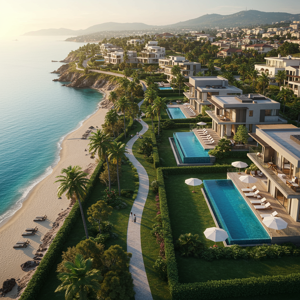 Artist rendition of The Strand at Headlands neighborhood in Dana Point