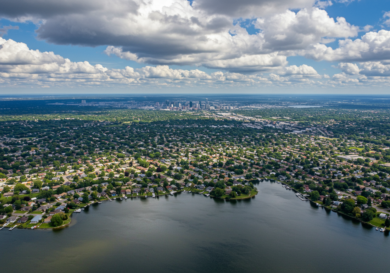 Aerial view of Tampa Bay