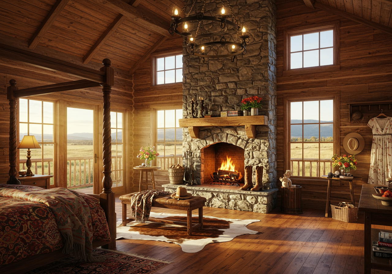 Shaw Ranch - Remote Luxury Home in Wyoming - Bedroom