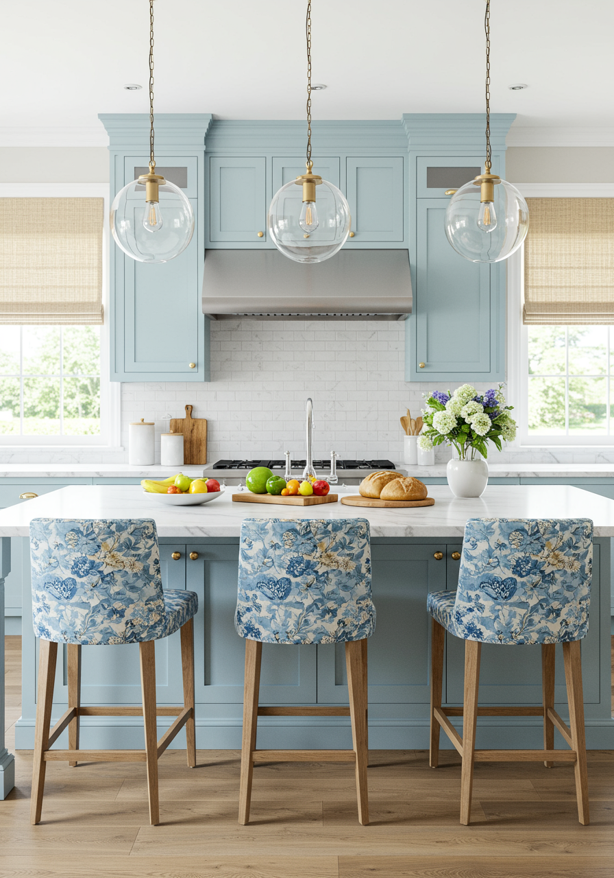 kitchen paint colors, baby blue