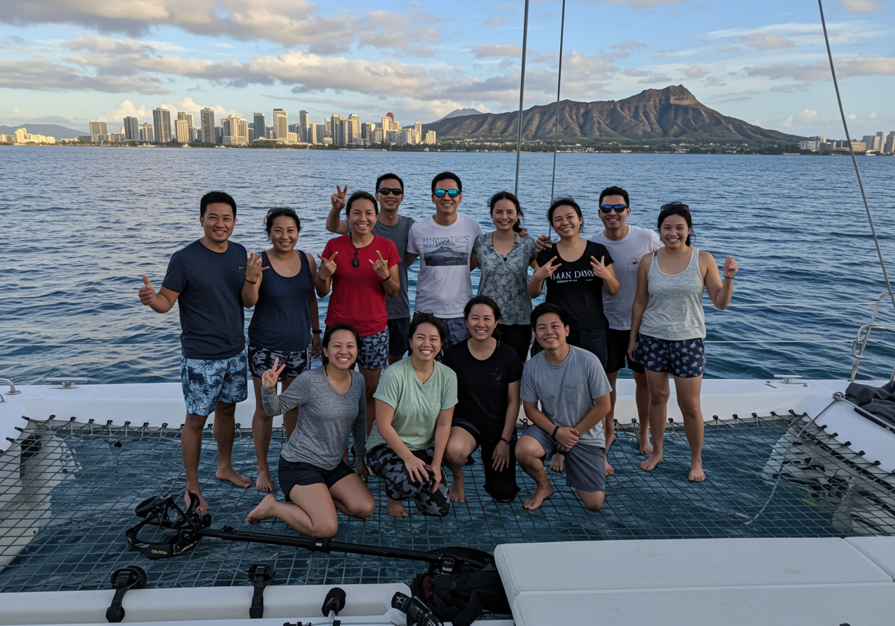 hgtv's hawaii life crew sailing on oahu