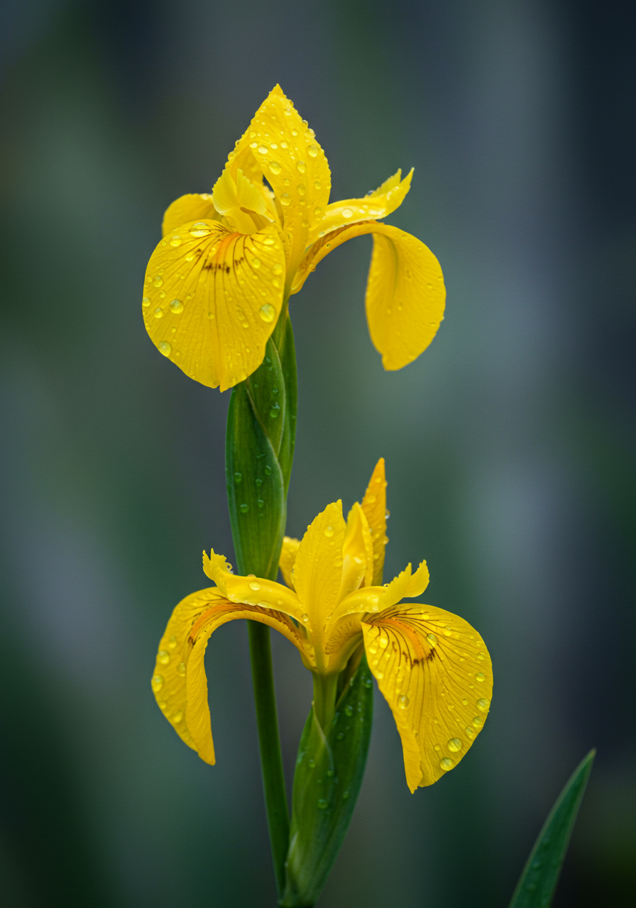 yellow iris flower
