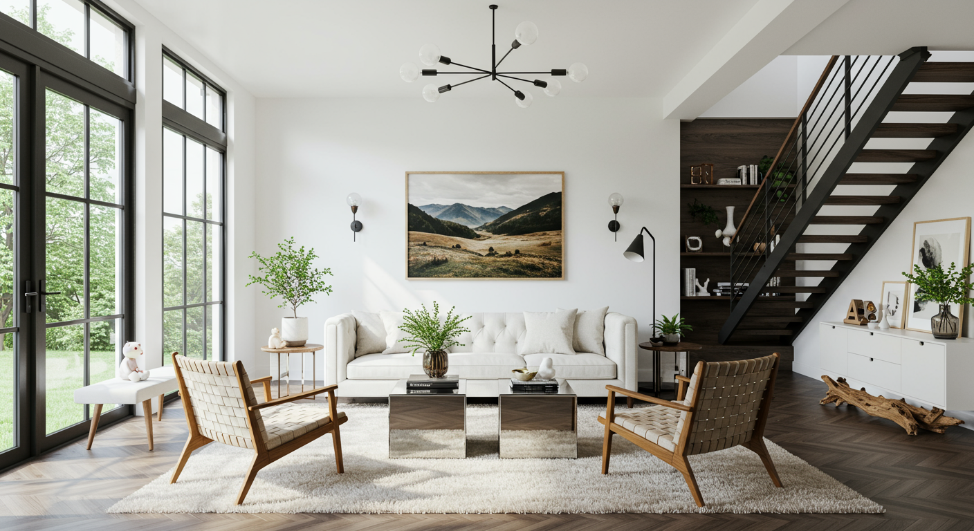 Pulltab incorporated a vertical garden and a reflecting pool into the living area of a modernist apartment in the East...