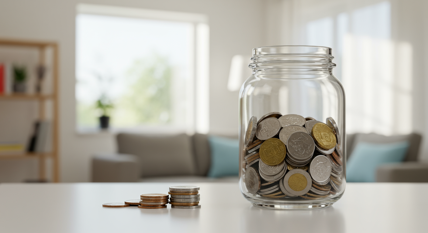 A jar of coins indicates you&rsquo;re ready for a bigger home.