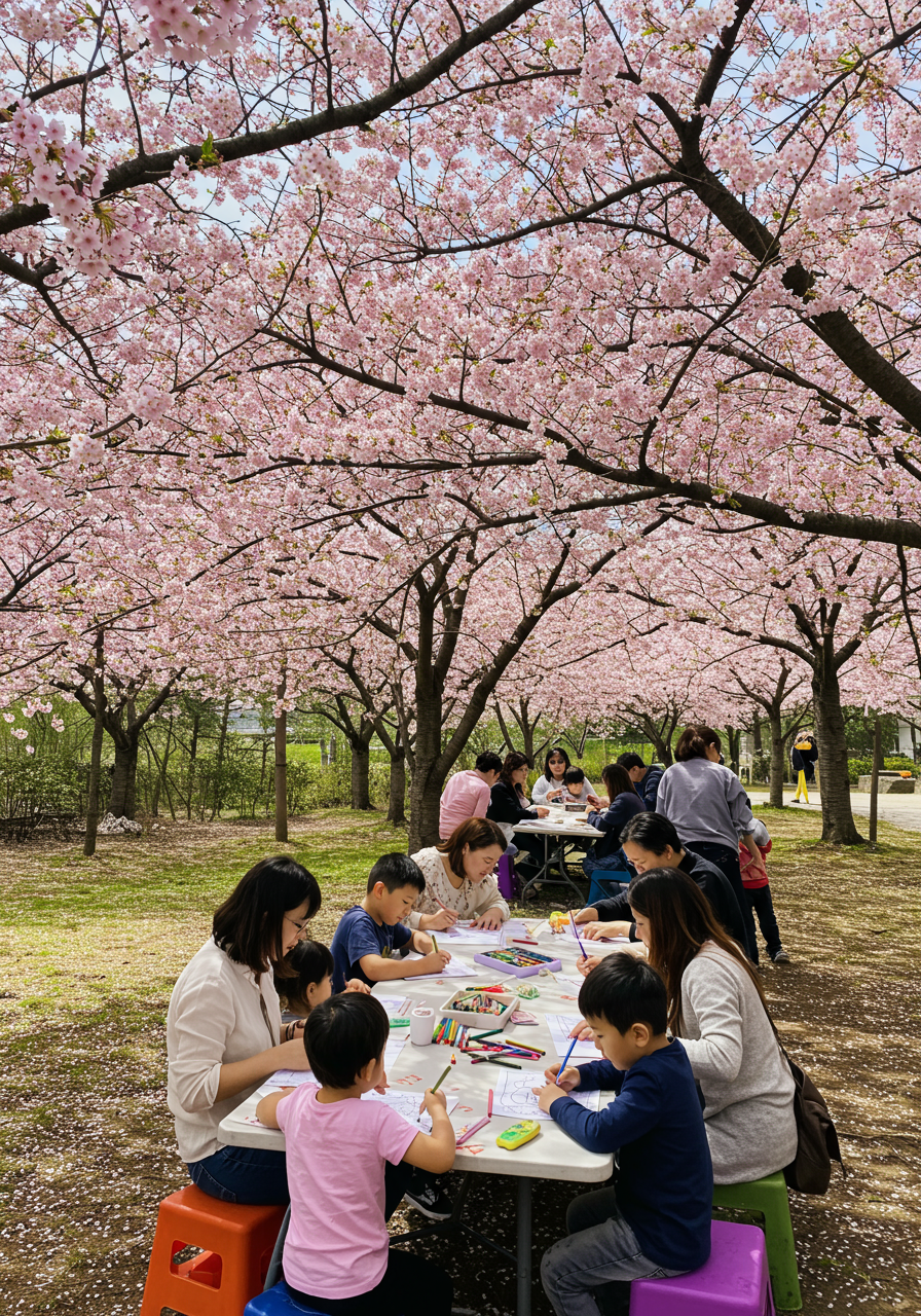 Cherry Blossom Coloring Page 2
