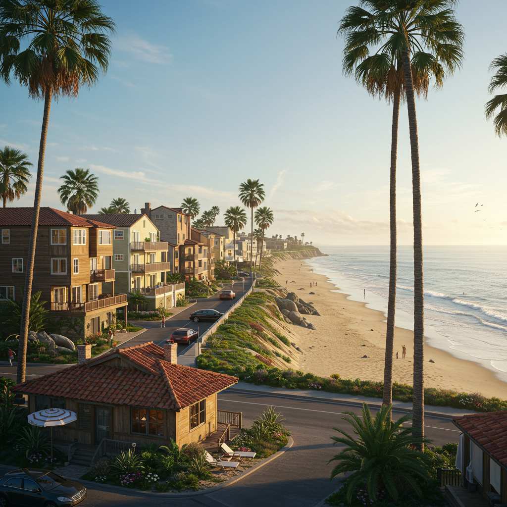 Artist rendition of Capistrano Beach neighborhood in Dana Point