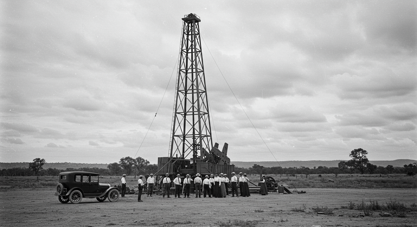 a group of people standing in front of a tall tower