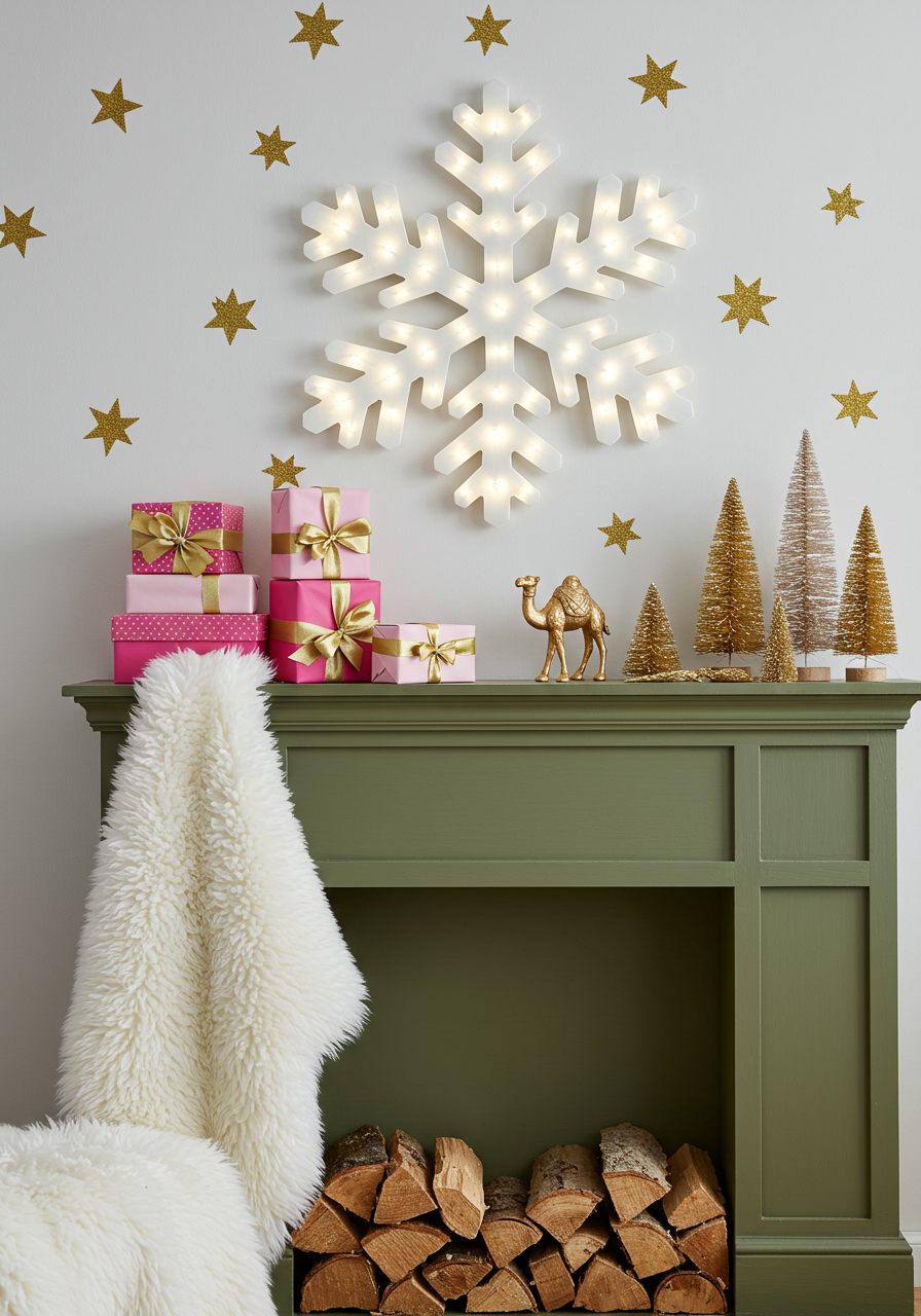 winter crafts snowflake marquee light