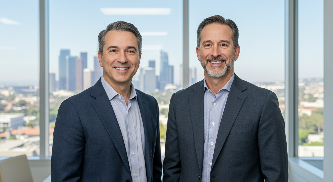 a man and woman smiling