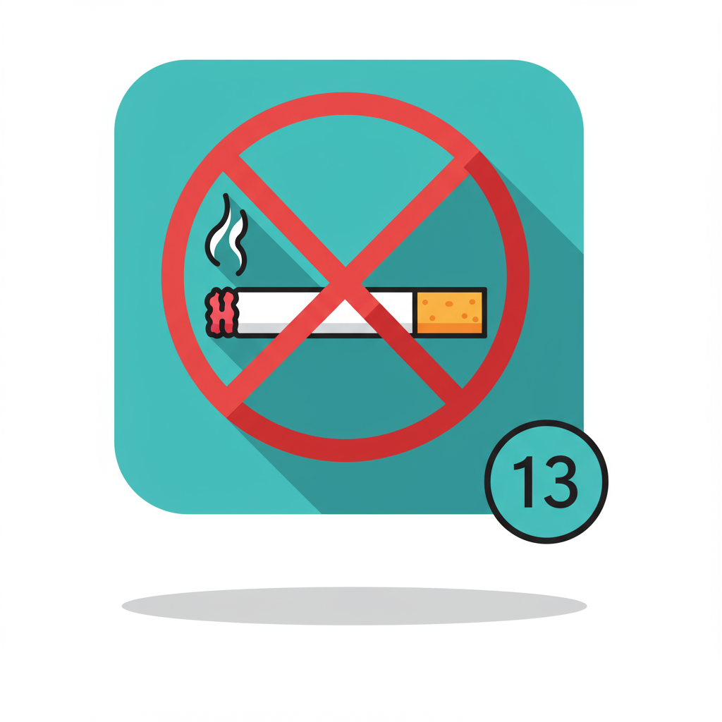 No-smoking symbol, tip 13.