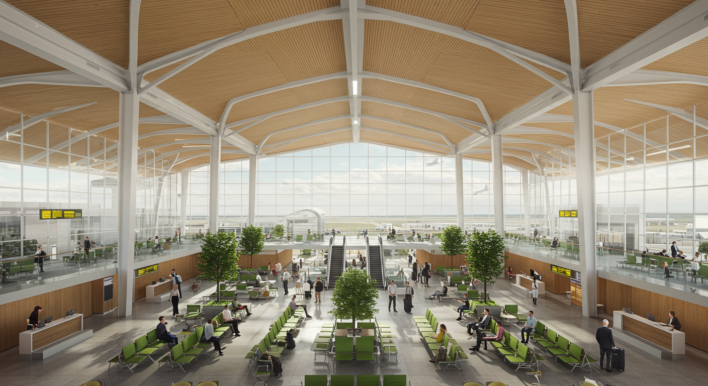 New satellite concourse at Chicago O'Hare