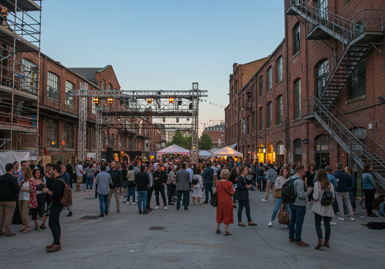Crowds at opening night of the Salt Shed