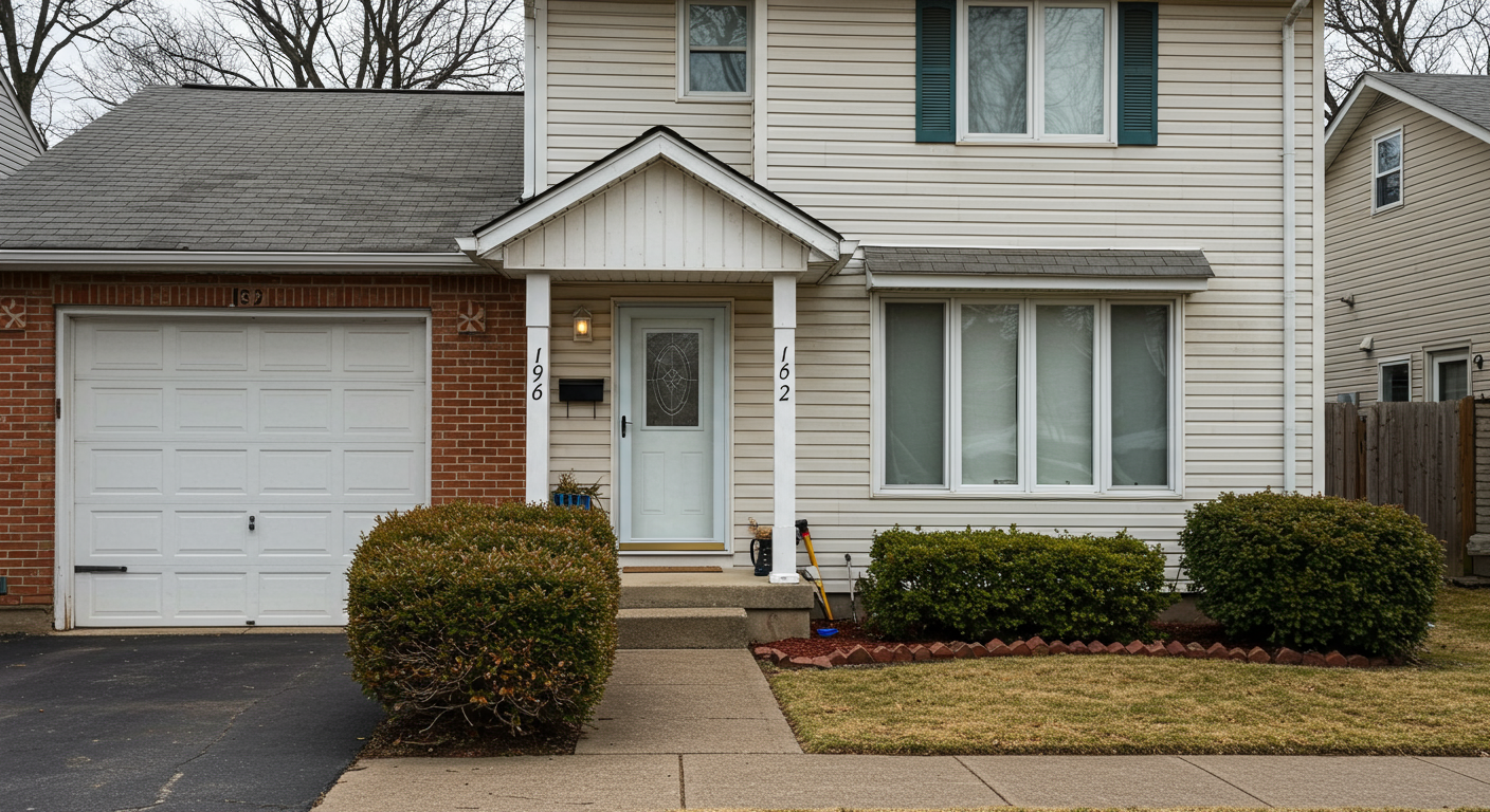 A house prepared for sale. 