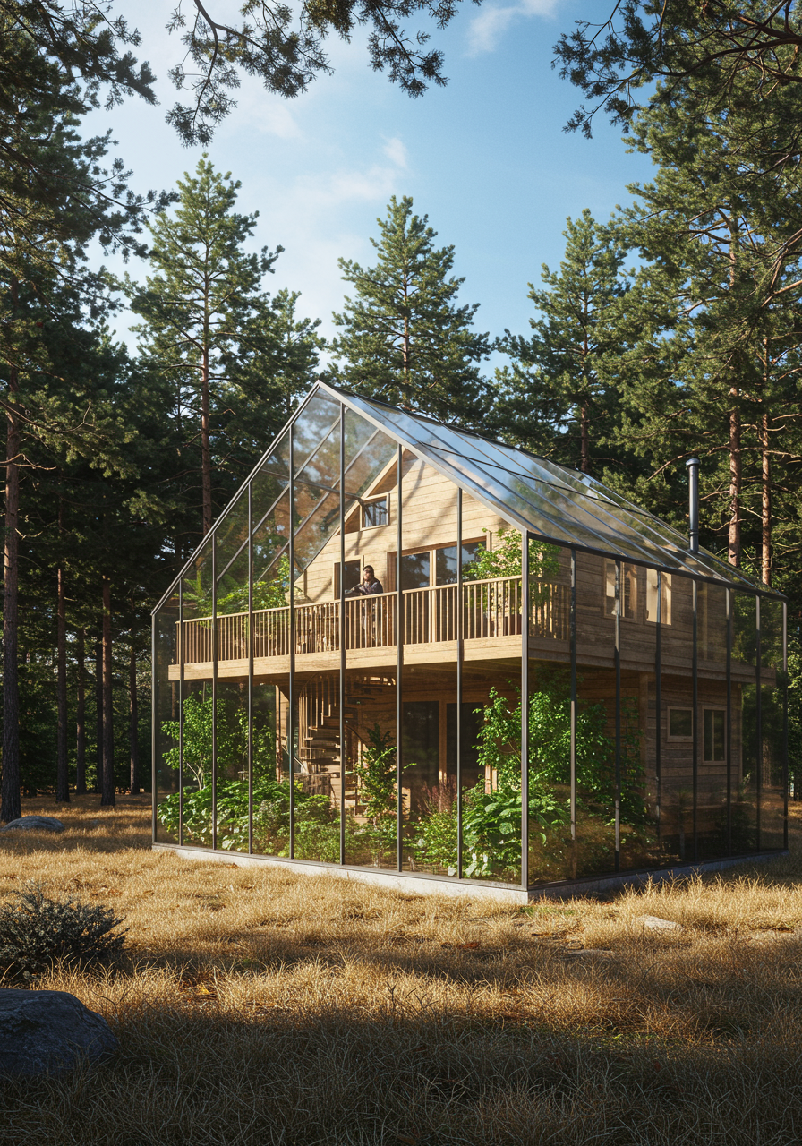 "It feels good to be part of an ecological, sustainable future," says Marie Granmar, who lives full-time in the three-level naturhus built by her partner, Charles Sacilotto. 