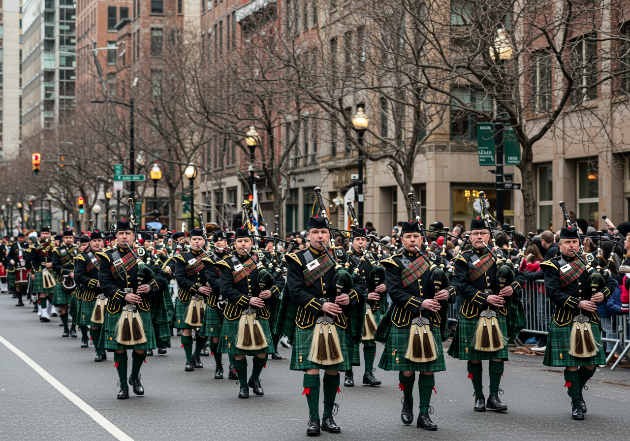 San Francisco St. Patrick's Day Parade pipers