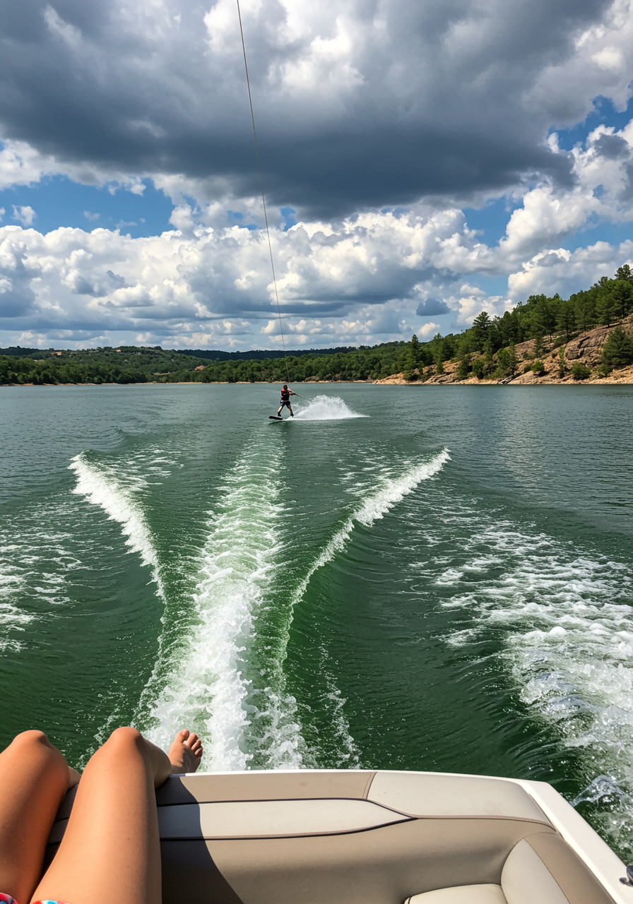 Waterskiing at Navajo Reservoir