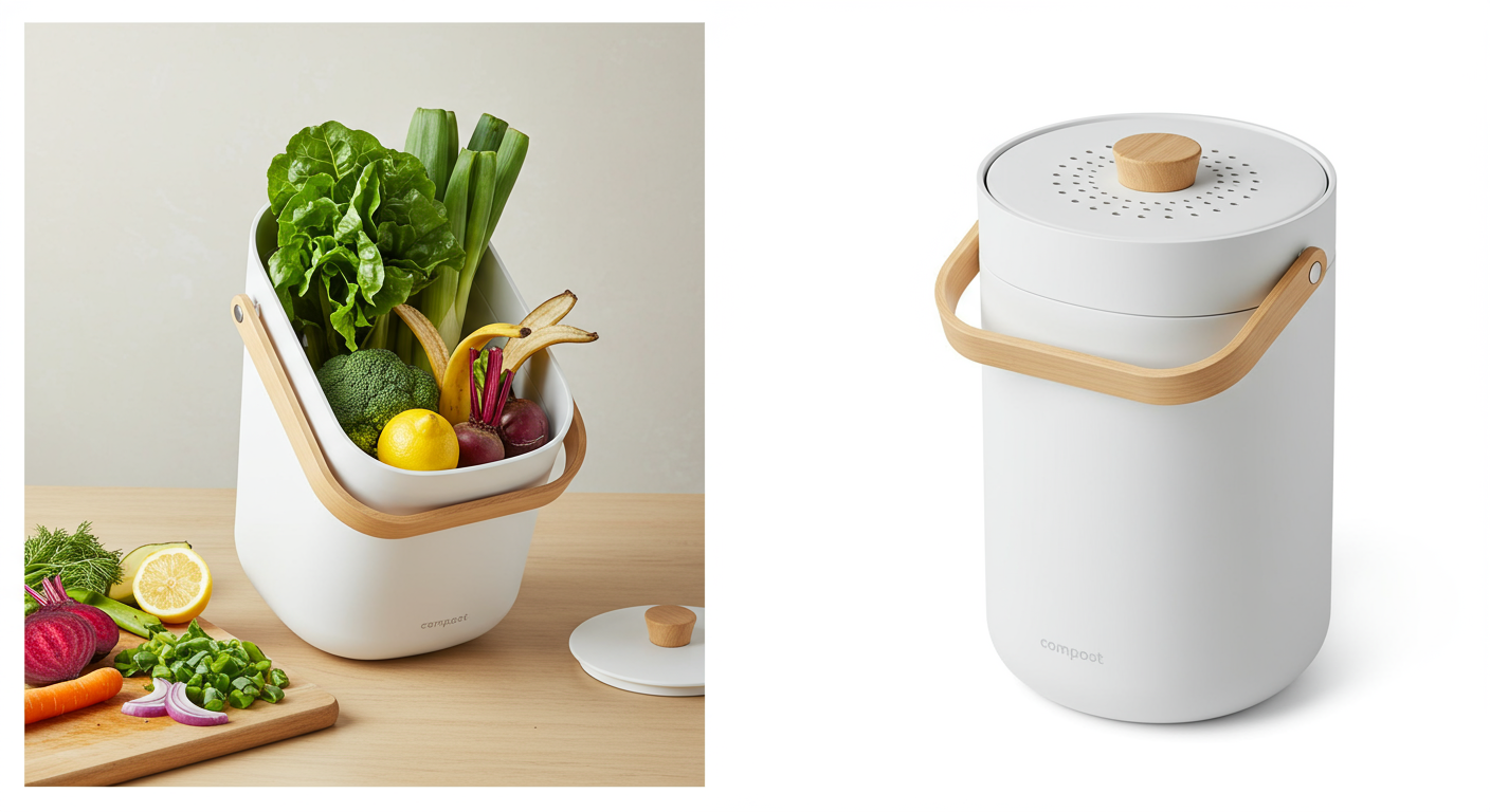 Keep your scraps out of sight with this bamboo bin.