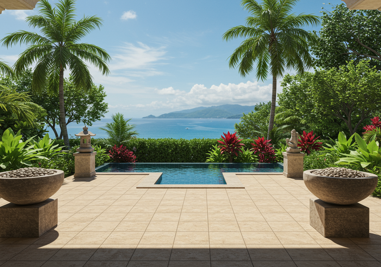 ocean views at Balinese-style estate in Launiupoko maui