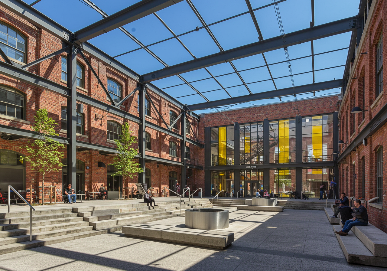 outdoor patio in camp north end