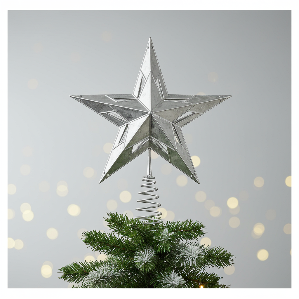 Silver tree topper