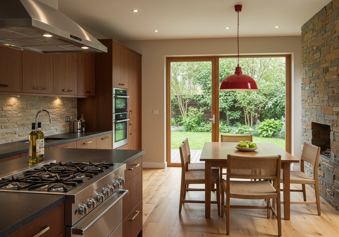 The guest house's kitchen.