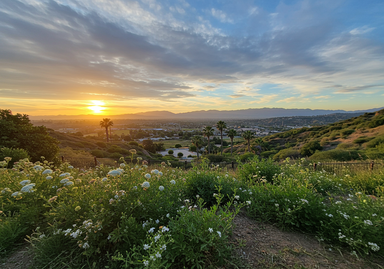 aerial view of yorba linda california