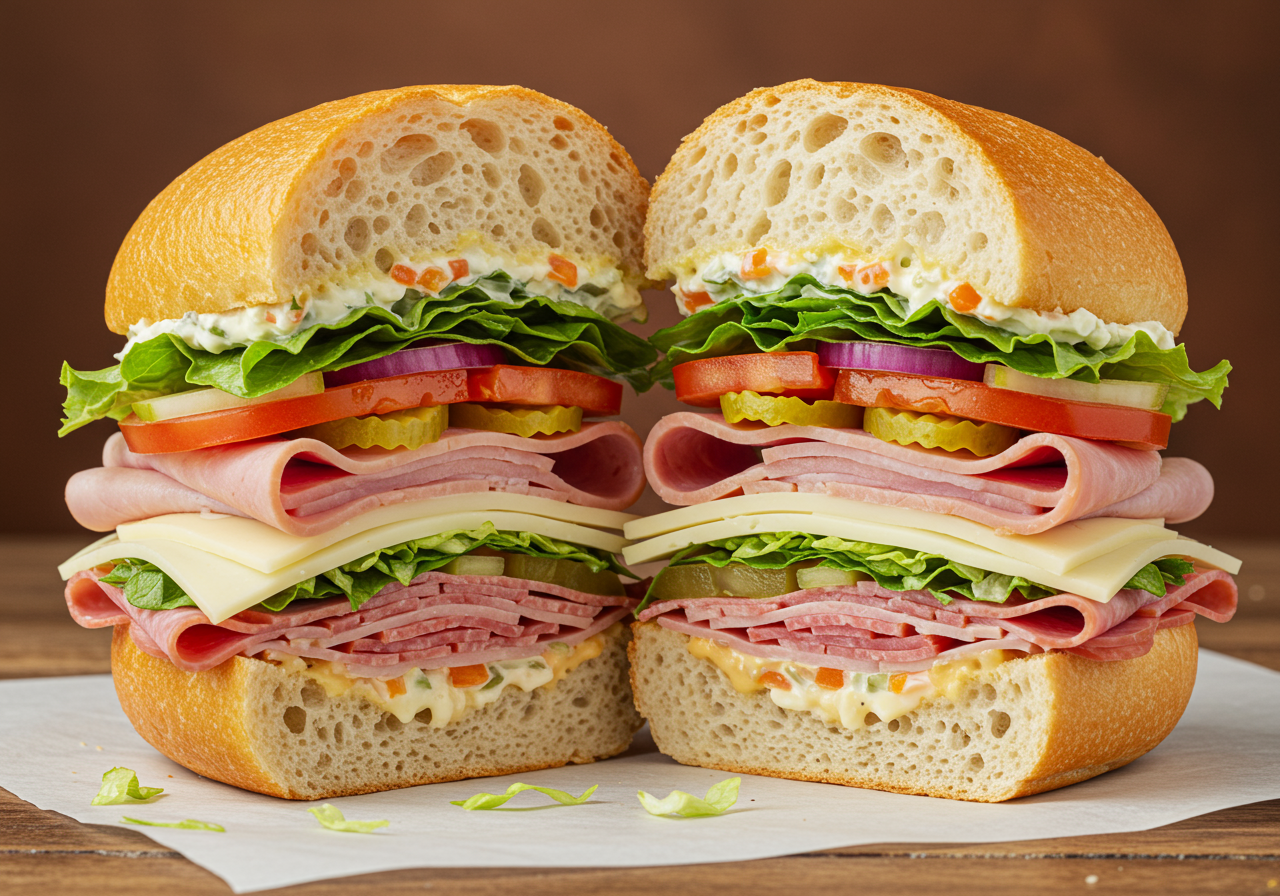 Image may contain Burger and Food