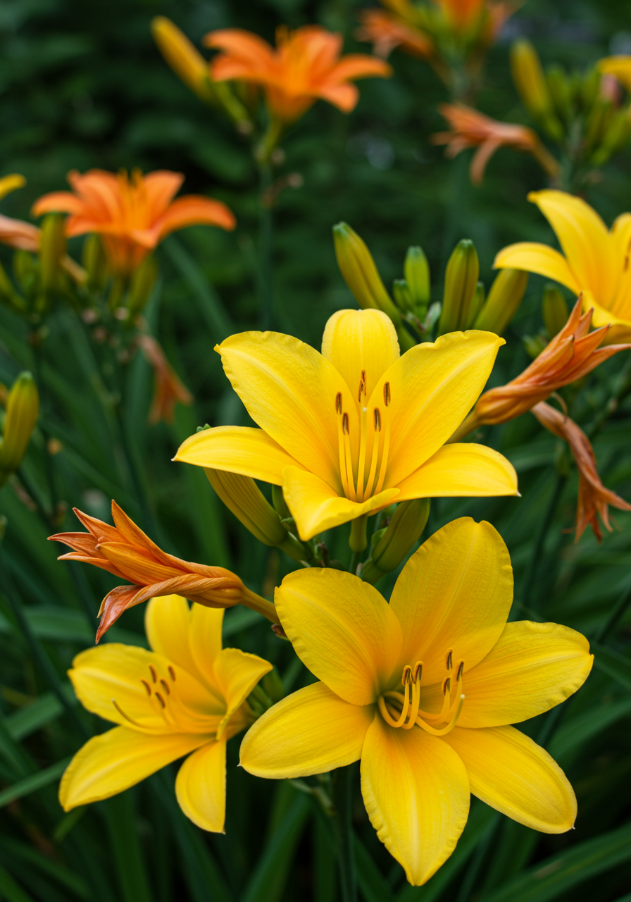 daylily yellow flowers