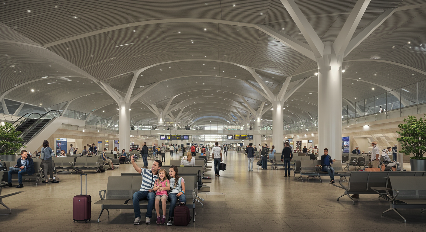New satellite concourse at Chicago O'Hare