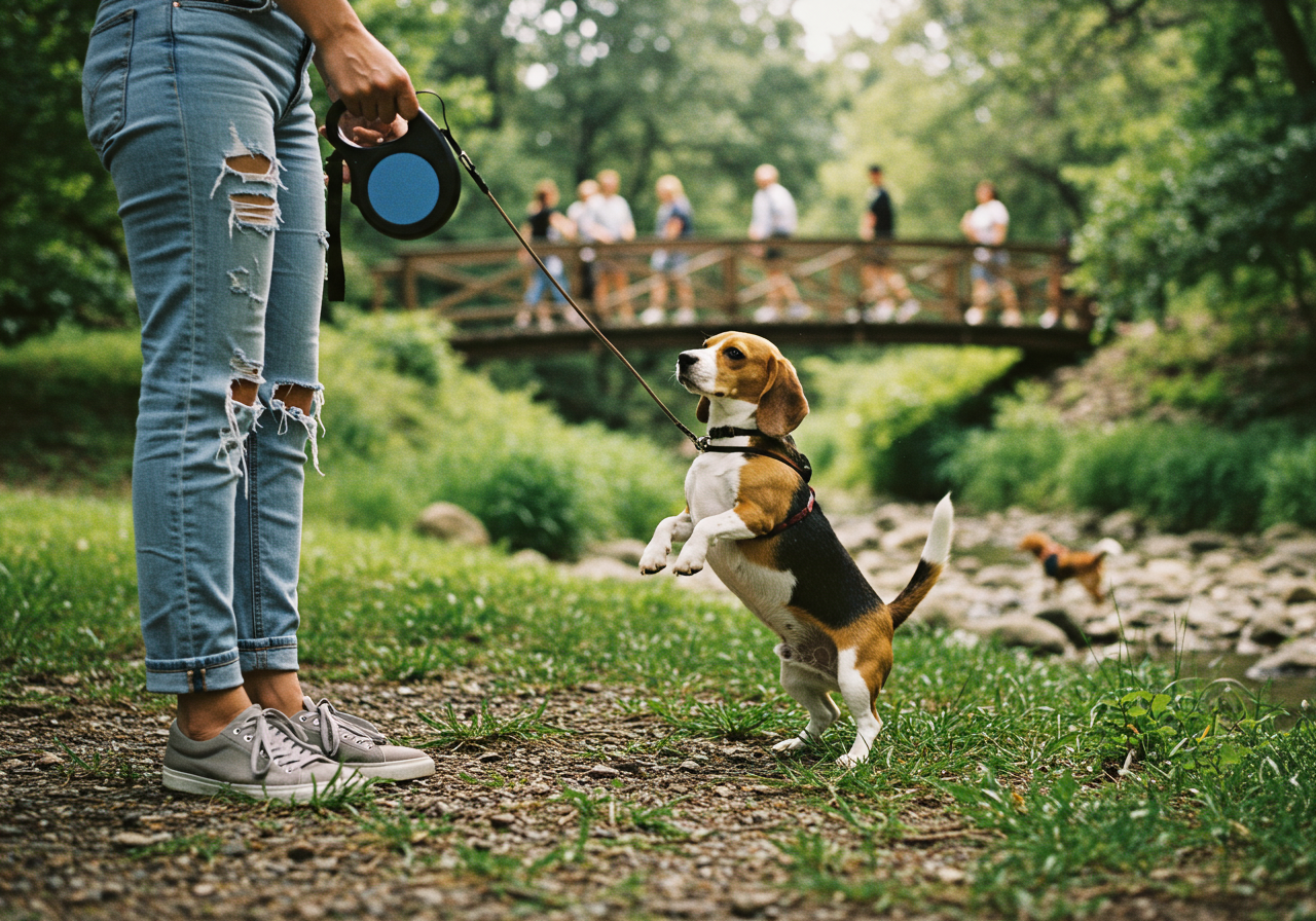 Compact Saratoga Creek Dog Park in San Jose with shaded benches and fenced play zones.