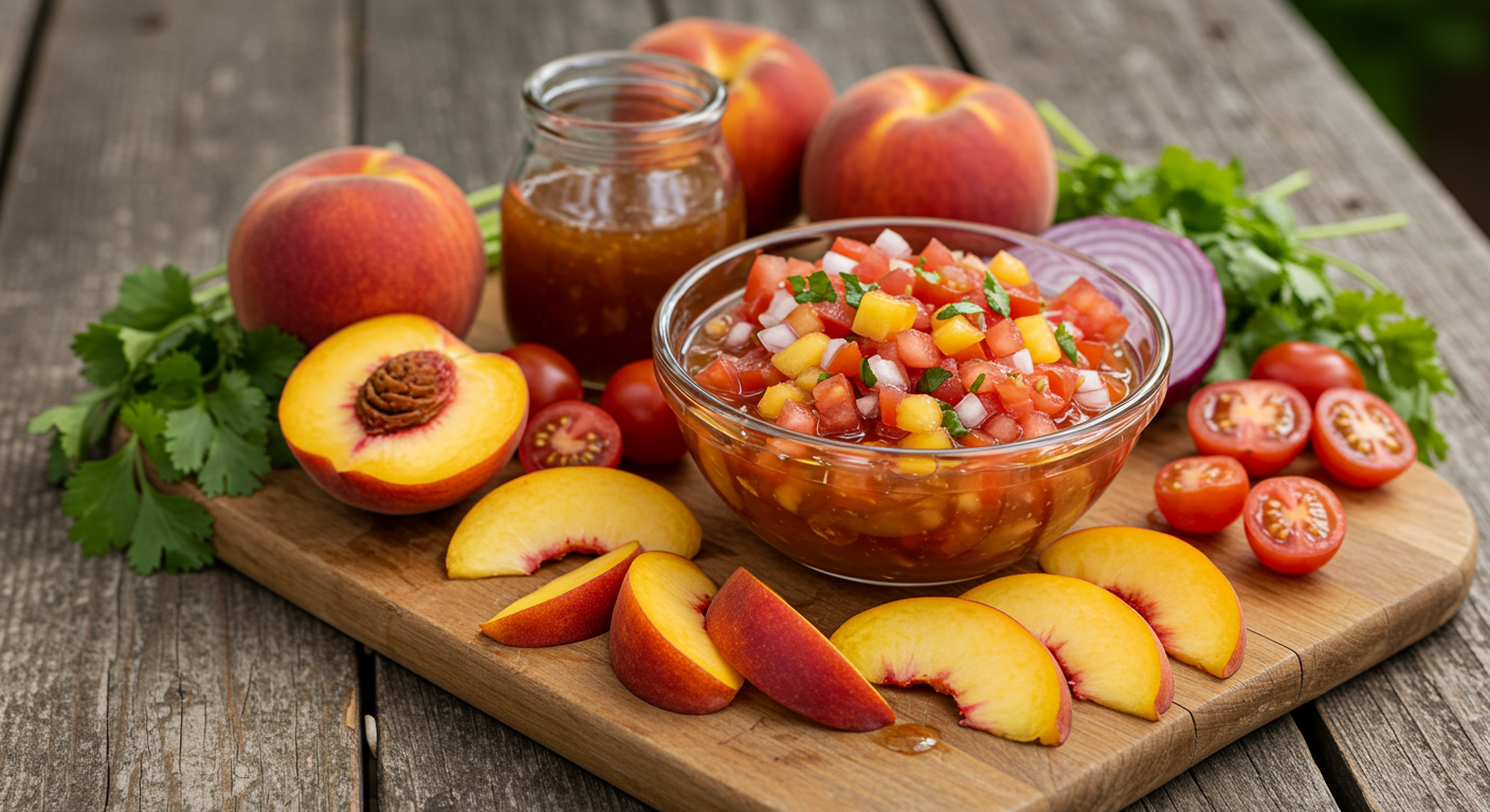 Spring Farms peach salsa