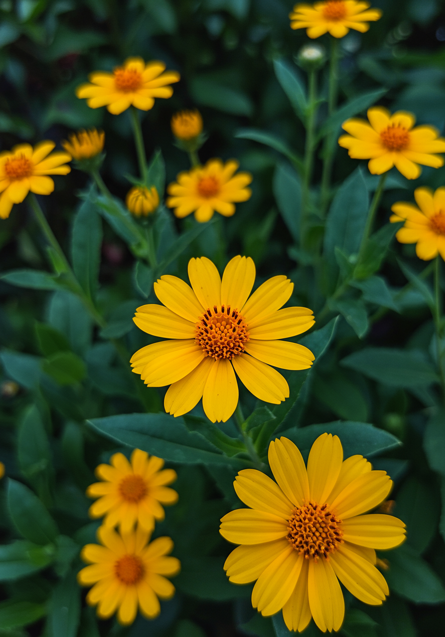 Heliopsis flowers up close