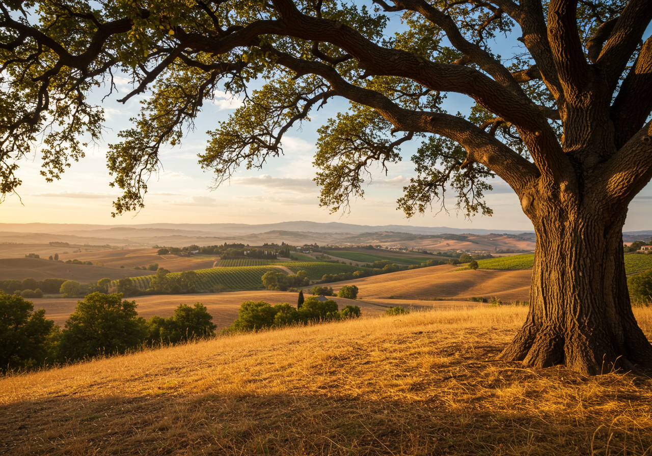 Overhead of Firestone Vineyard in background, Santa Ynez Valley, California, United States of America, North America