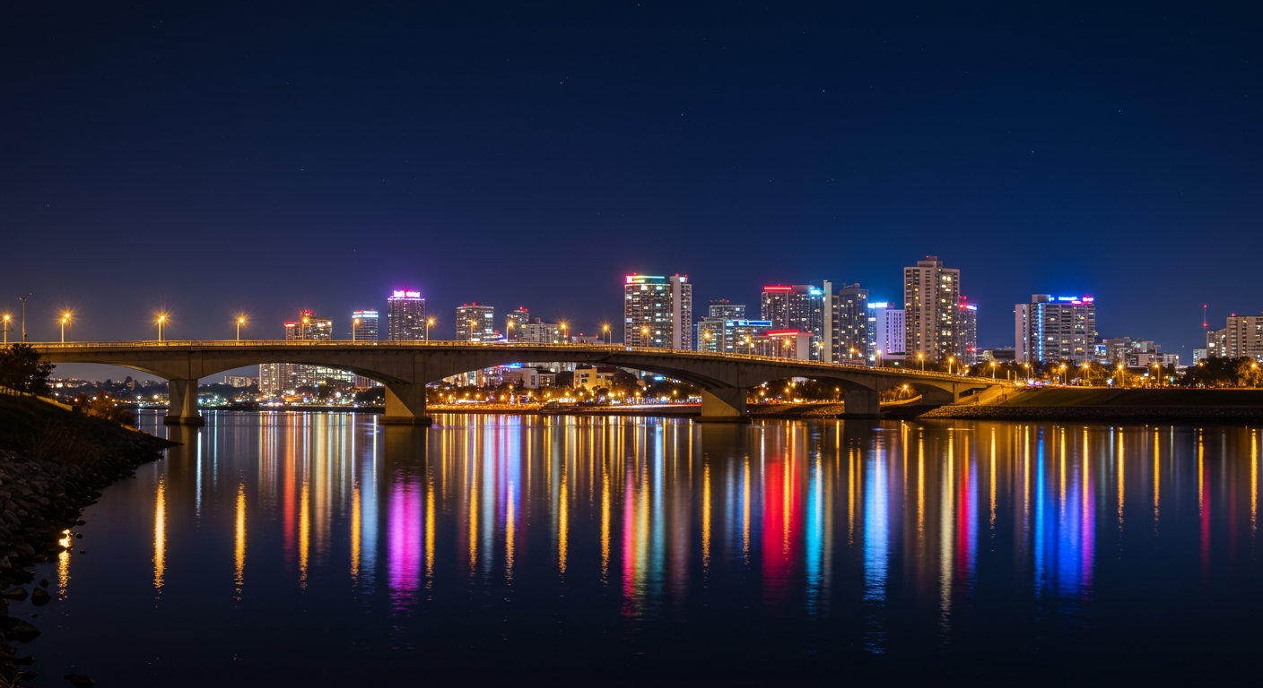 The downtown Dallas skyline is seen behind the Margaret McDermott Bridge.
