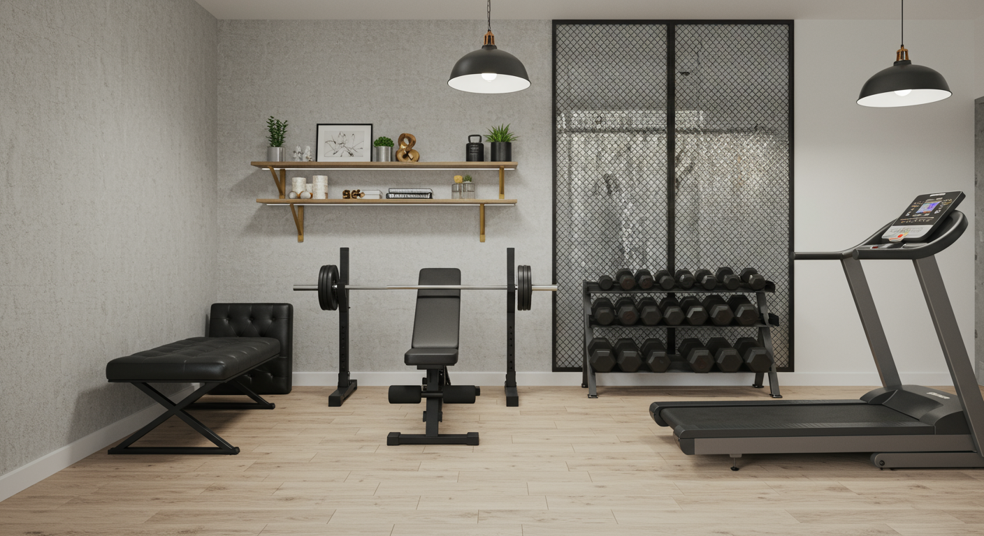 Home Gym With Sports Equipments