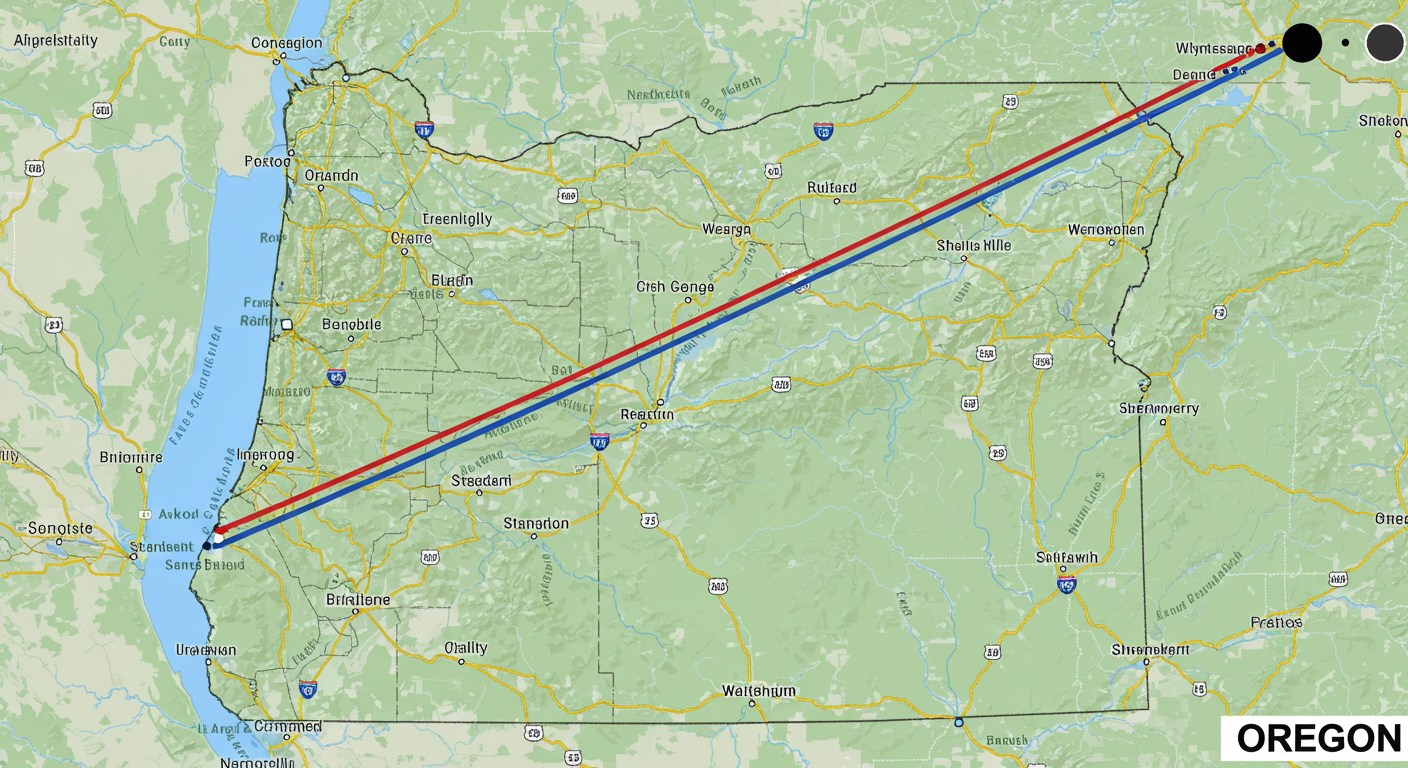 Oregon eclipse totality path