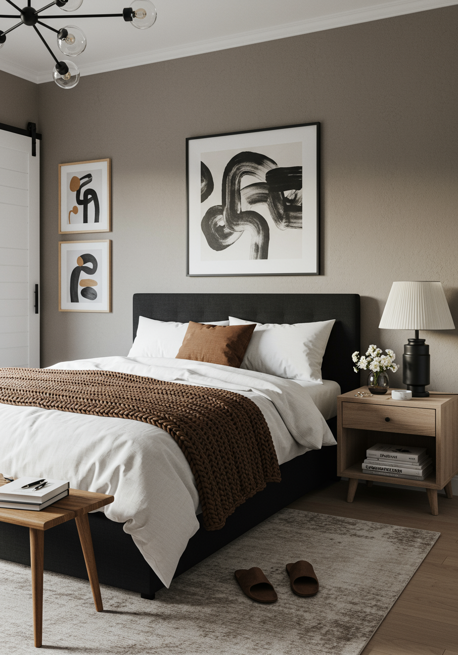 gray-taupe bedroom