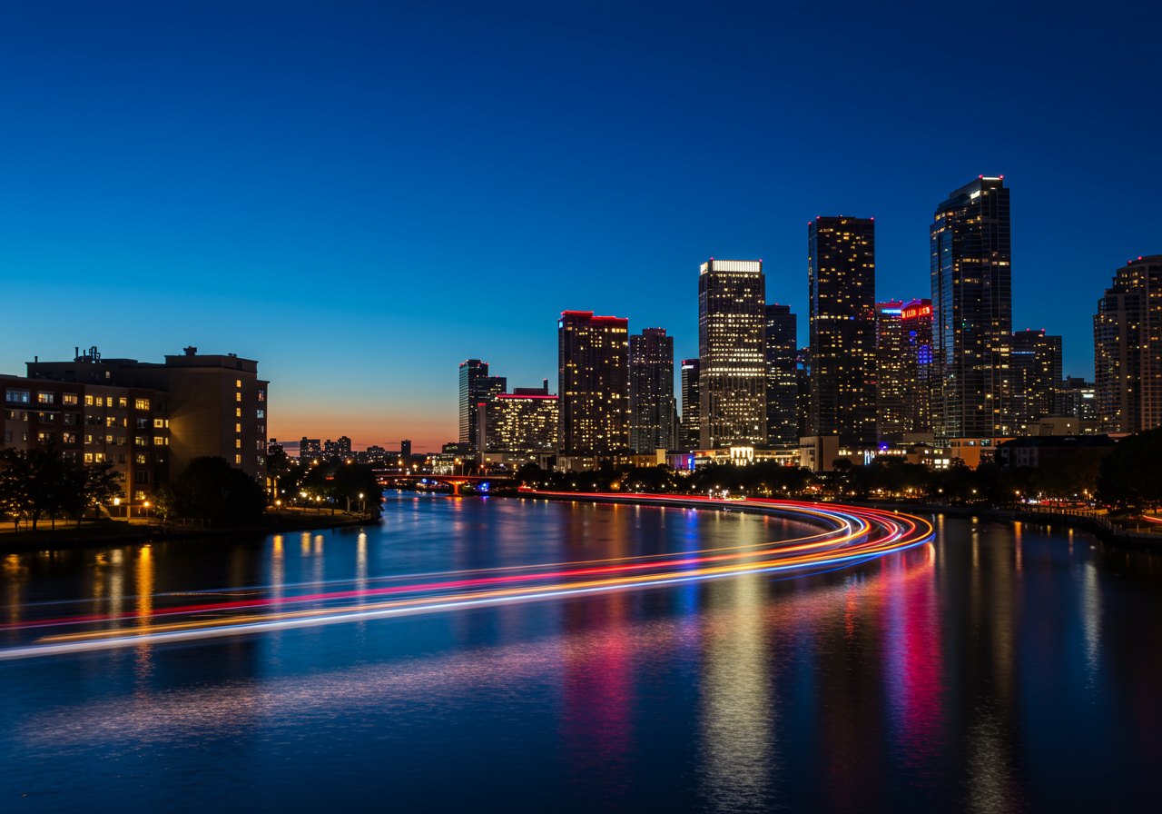 tampa skyline at night