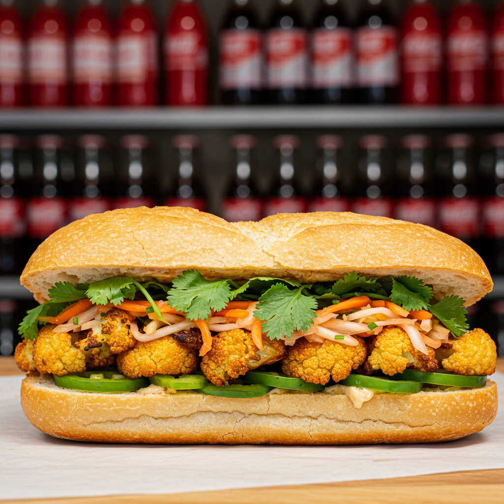 Fred’s cauliflower and eggplant banh mi