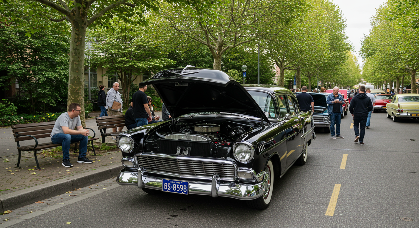 Cobolt Blue At the Cruisin' Blues in This Classic Car