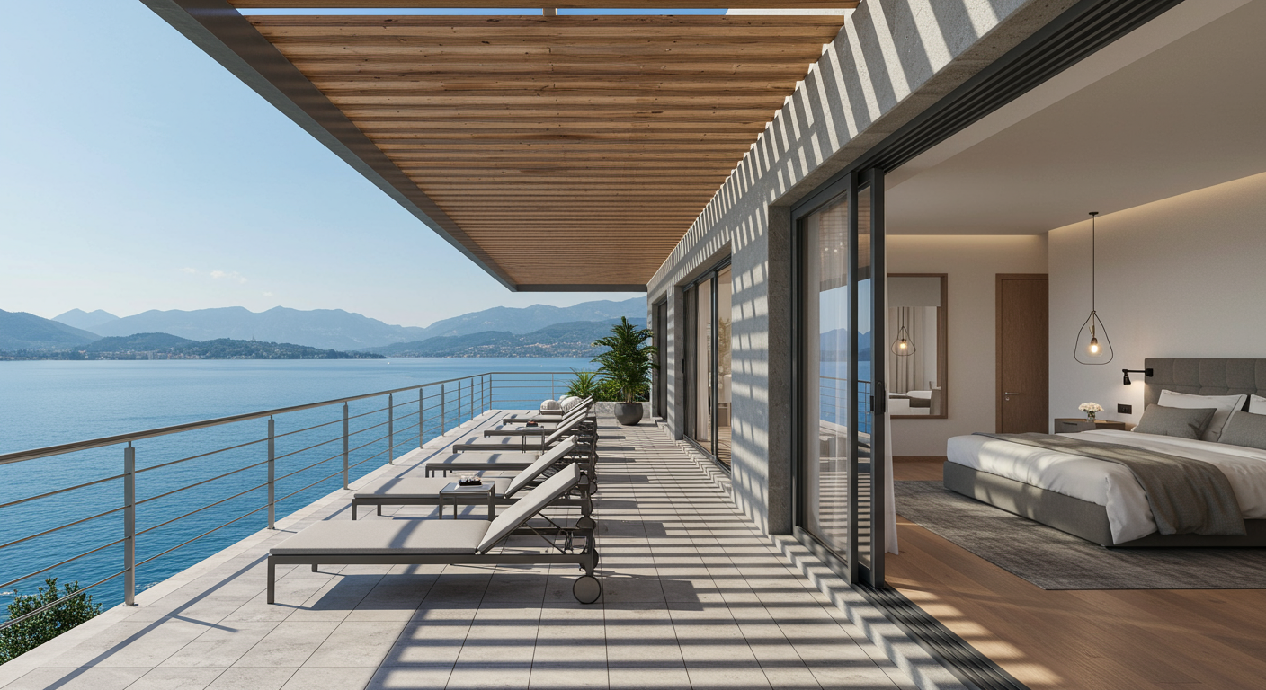 Another terrace, this one off the master suite.