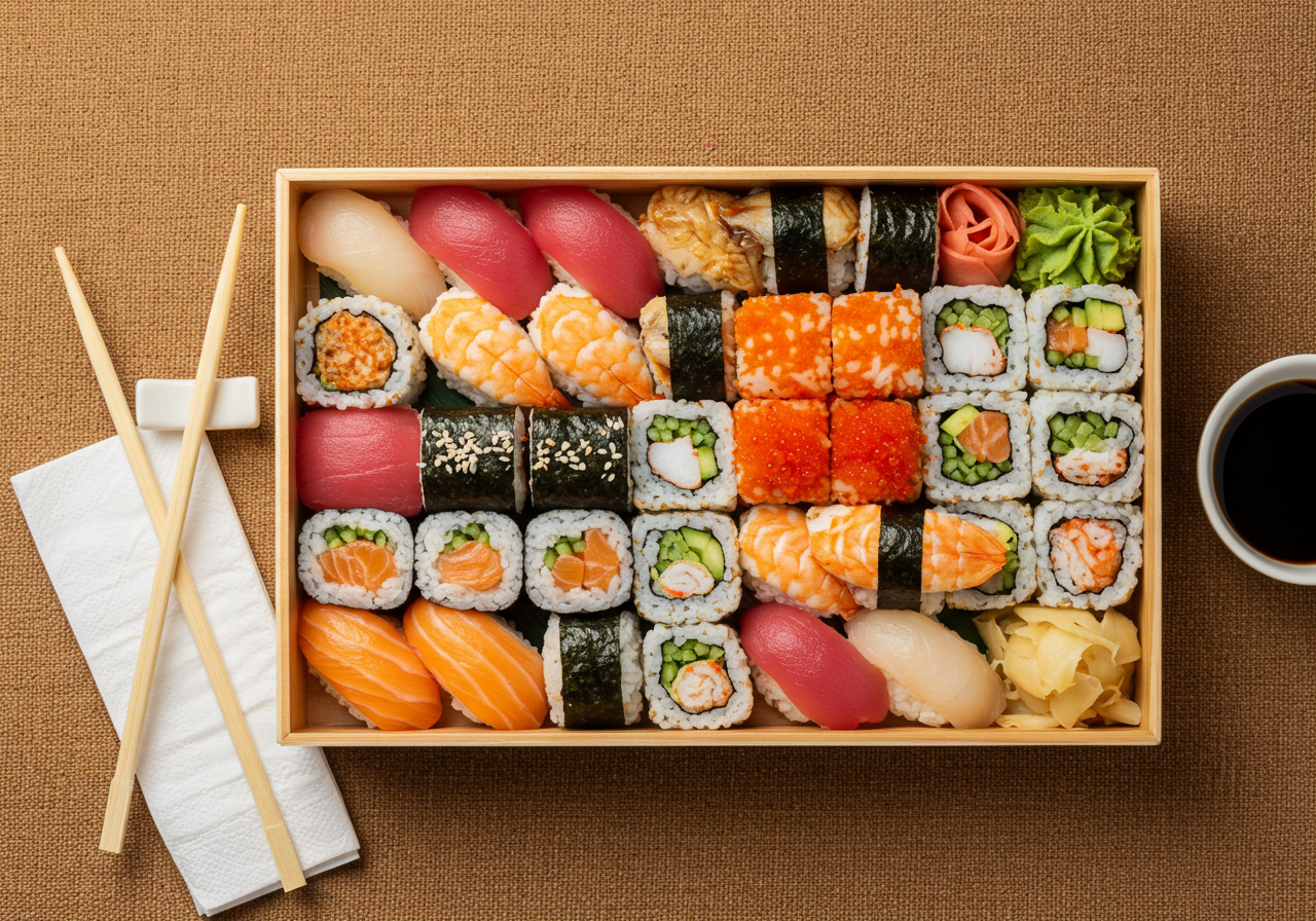 Takeout sushi gets an upscale twist at Aji Kiji, offering omakase-quality sushi at an affordable price. Fresh, beautifully presented, and perfect for a casual meal or picnic.